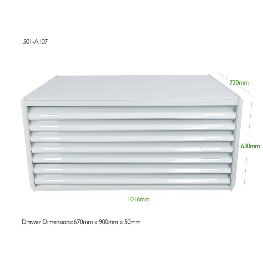 50mm X 7 Drawers Cabinet Size Hxwxd 630mm X 1016mm X 730mm A1 Preservation Equipment Ltd