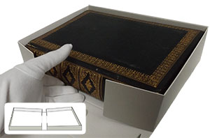 drop spine clamshell box