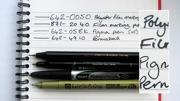 Need to know which pen to use? here are 5 tests to see which is