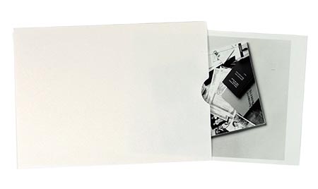 Archival photograph filing box with acid free envelopes